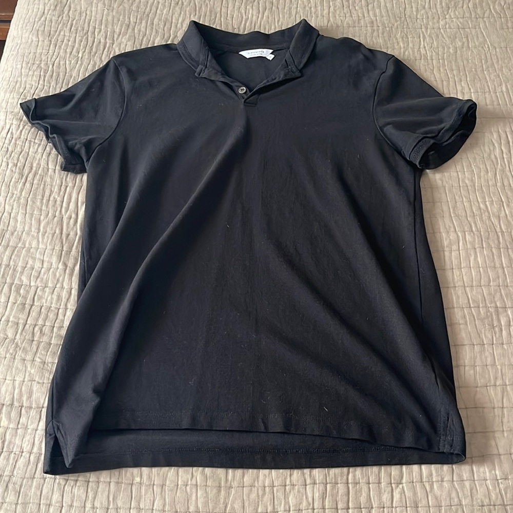 Eleven Paris. Black. Short sleeve polo